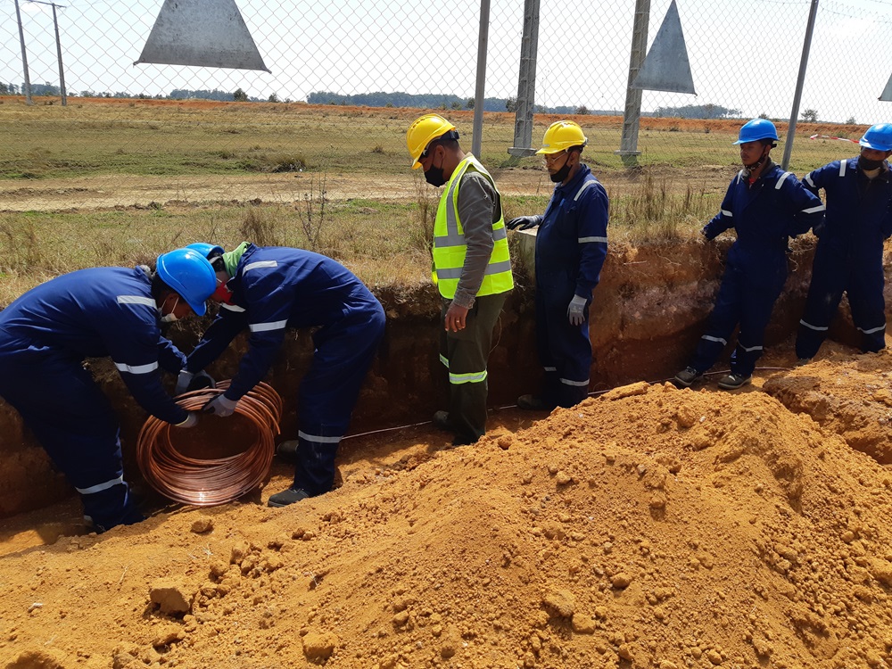 Substation Earth Matt Installation 1